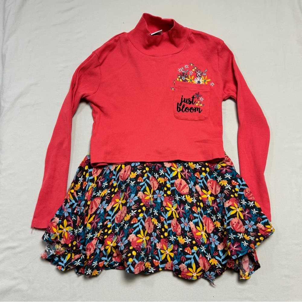 Floral Set Girls 8 Matching Top Bottom Floral Embroidered Pattern Christmas Xmas